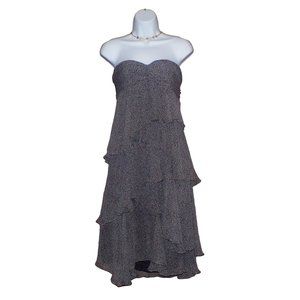 Aeve 100% Silk Tiered Strapless Dress